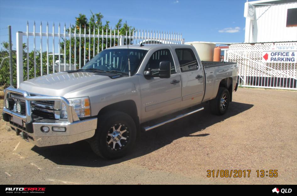 CHEVROLET SILVERADO ADDICT MATTE BLACK MACHINED FACE
